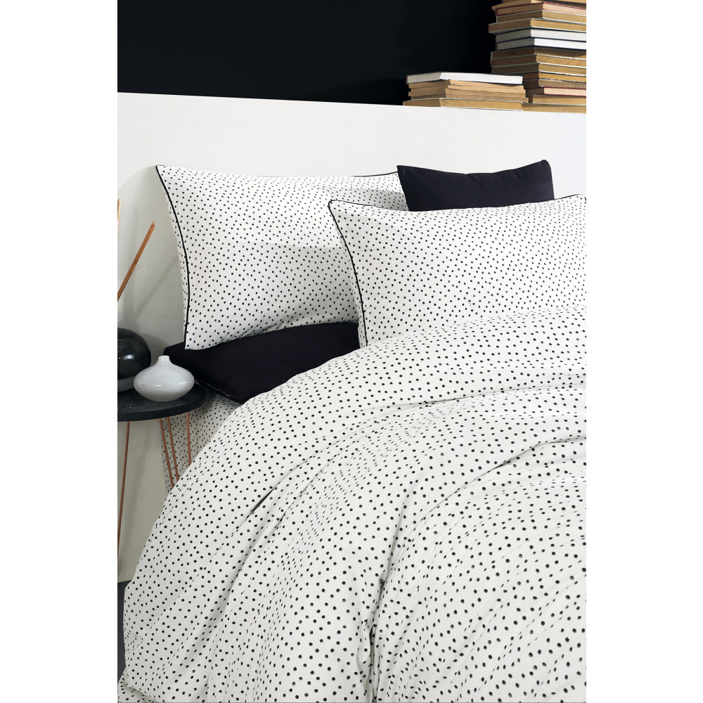 Cote Blanc Points %100 Pamuk Ranforce Çift Kişilik Nevresim Takımı 200x220 200 x 220 Beden Nevresim Takımı Fiyatı