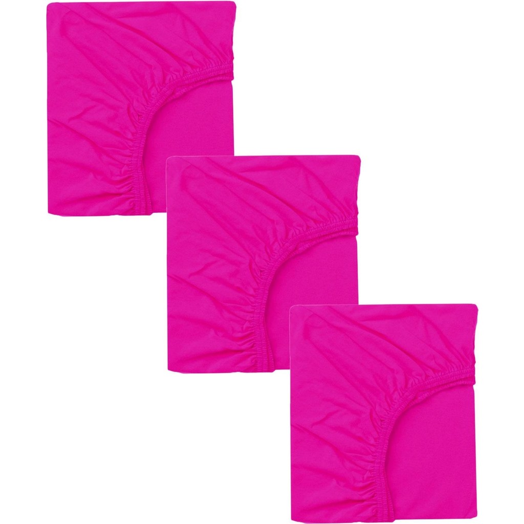 Cotenconcept 3 Adet Pamuklu ve Lastikli 60 x 120 cm Penye Bebek Çarşaf - Fuşya Çarşaf Fiyatı