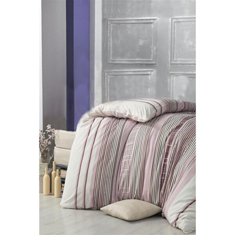 Cotenconcept Çift Kişilik Tek Nevresim ( Yorgan ) Kılıfı 200x220 Cm - 200 x 220 cm - Pudra - Beyaz Nevresim Takımı Fiyatı