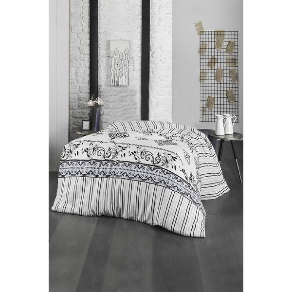 Cotenconcept Çift Kişilik Tek Nevresim ( Yorgan ) Kılıfı 200x220 Cm - 200 x 220 cm - Siyah - Beyaz Nevresim Takımı Fiyatı