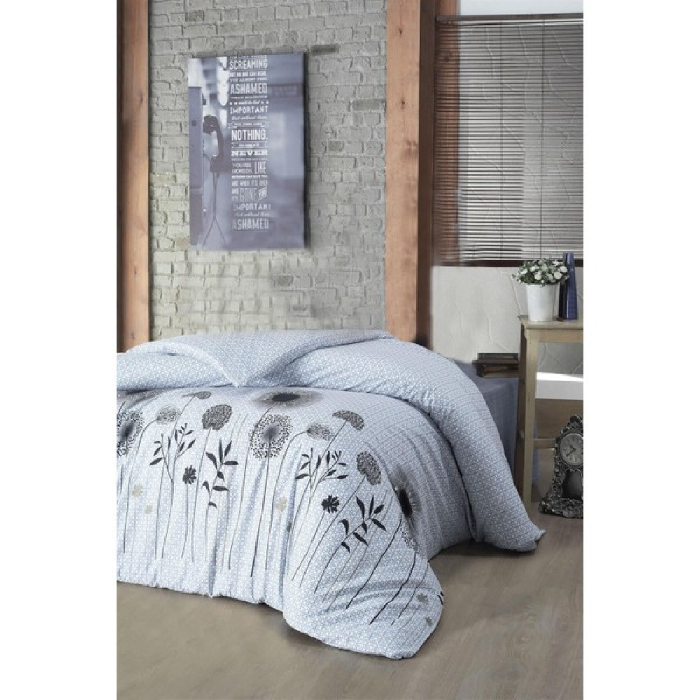 Cotenconcept Tek Kişilik Tek Nevresim ( Yorgan ) Kılıfı 160x220 Cm - 160 x 200 cm - Gri - Beyaz Nevresim Takımı Fiyatı