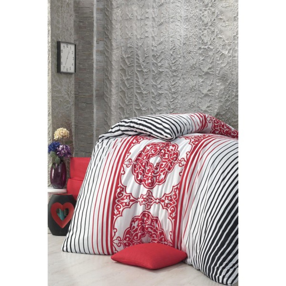 Cotenconcept Tek Kişilik Tek Nevresim ( Yorgan ) Kılıfı 160x220 Cm - 160 x 200 cm - Kırmızı Nevresim Takımı Fiyatı