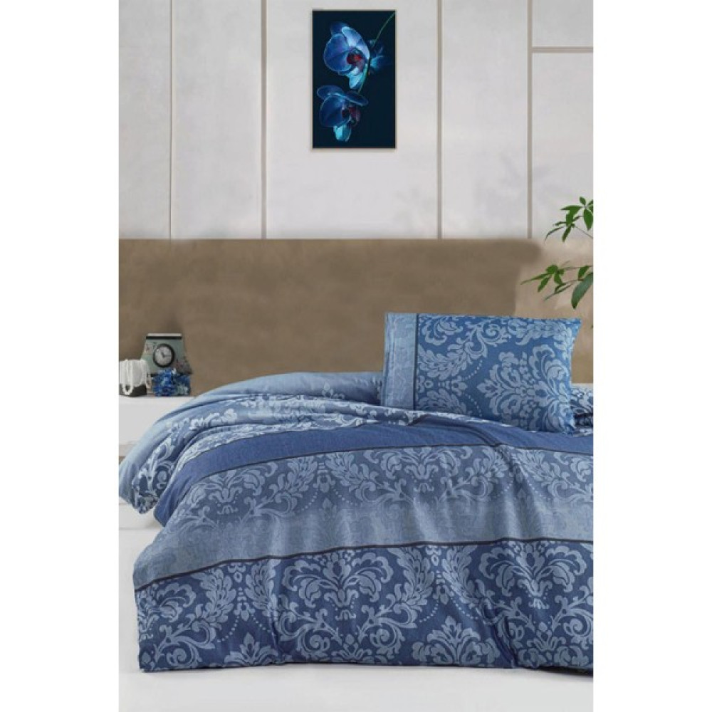 Cotenconcept Tek Kişilik Tek Nevresim ( Yorgan ) Kılıfı 160x220 Cm - 160 x 200 cm - Mavi - Gri Nevresim Takımı Fiyatı