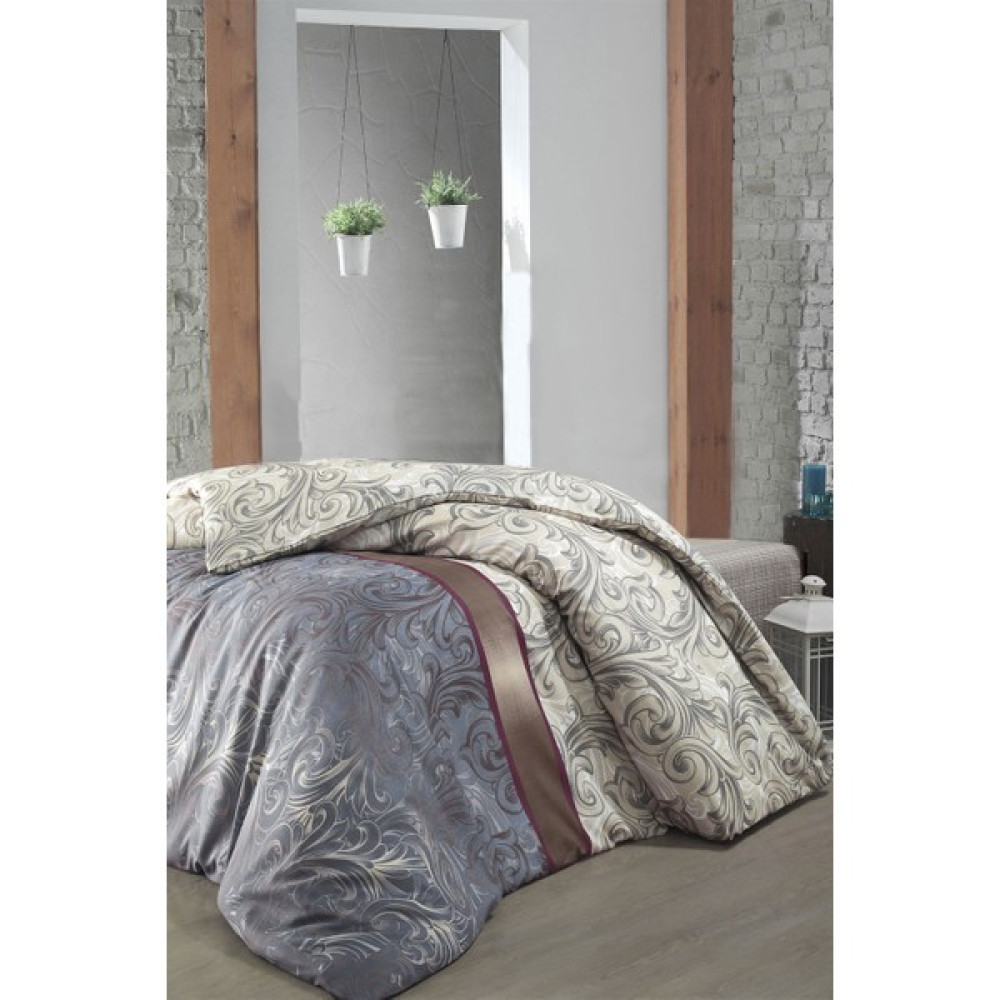 Cotenconcept Tek Kişilik Tek Nevresim ( Yorgan ) Kılıfı 160X220 cm - 160 x 200 cm - Toprak - Beyaz Nevresim Takımı Fiyatı