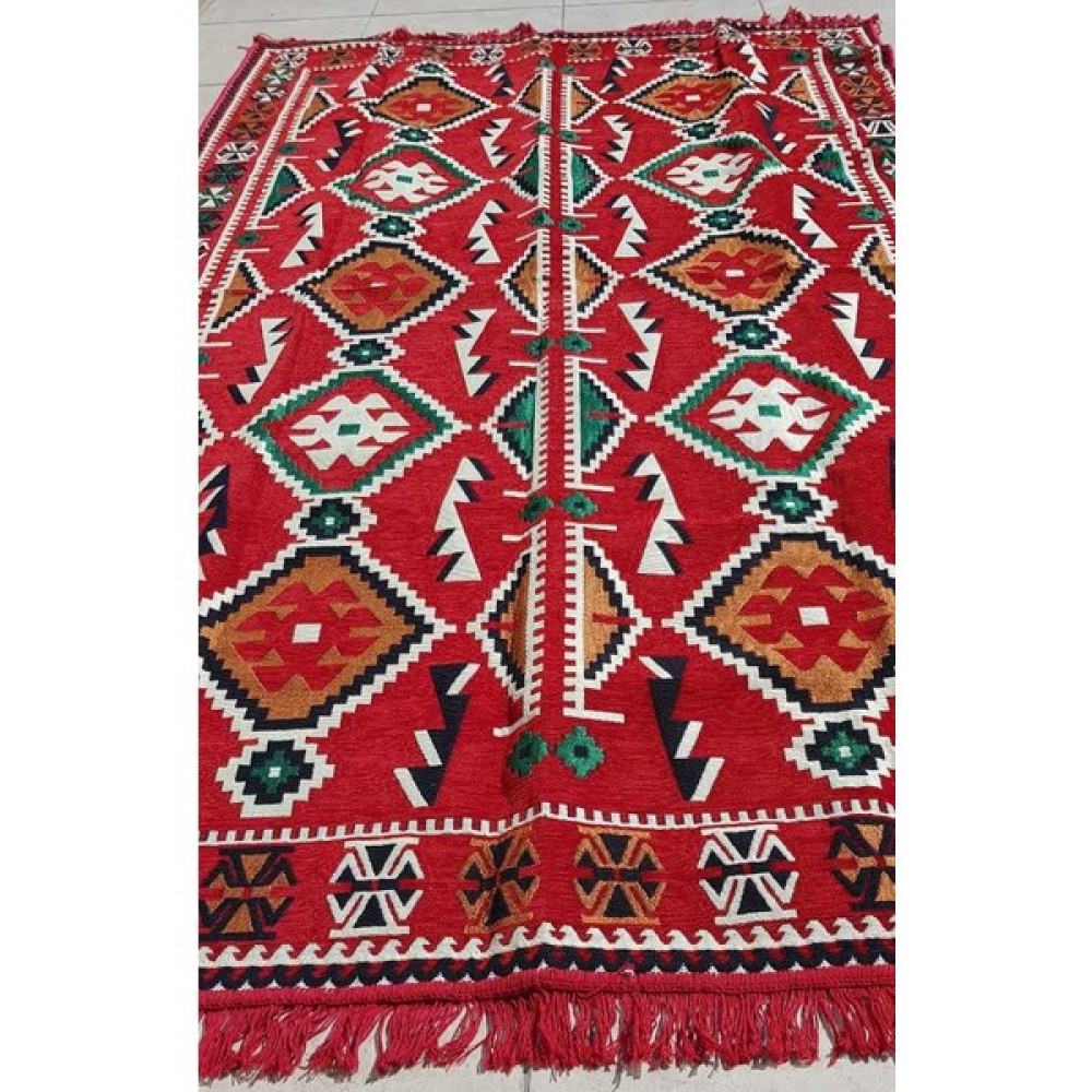 Coton Anadolu Desenli Şark Köşesi Antep Kilim Kırmızı 200 x 300 cm Kilim Fiyatı
