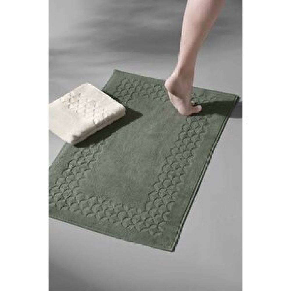 COTTO N MANIA Biscay Bathmat Olive - Ekstra Yumusak, Modern %100 Pamuk 50x75cm. Ayak Havlusu / Banyo Paspas Seti Banyo Halısı Fiyatı