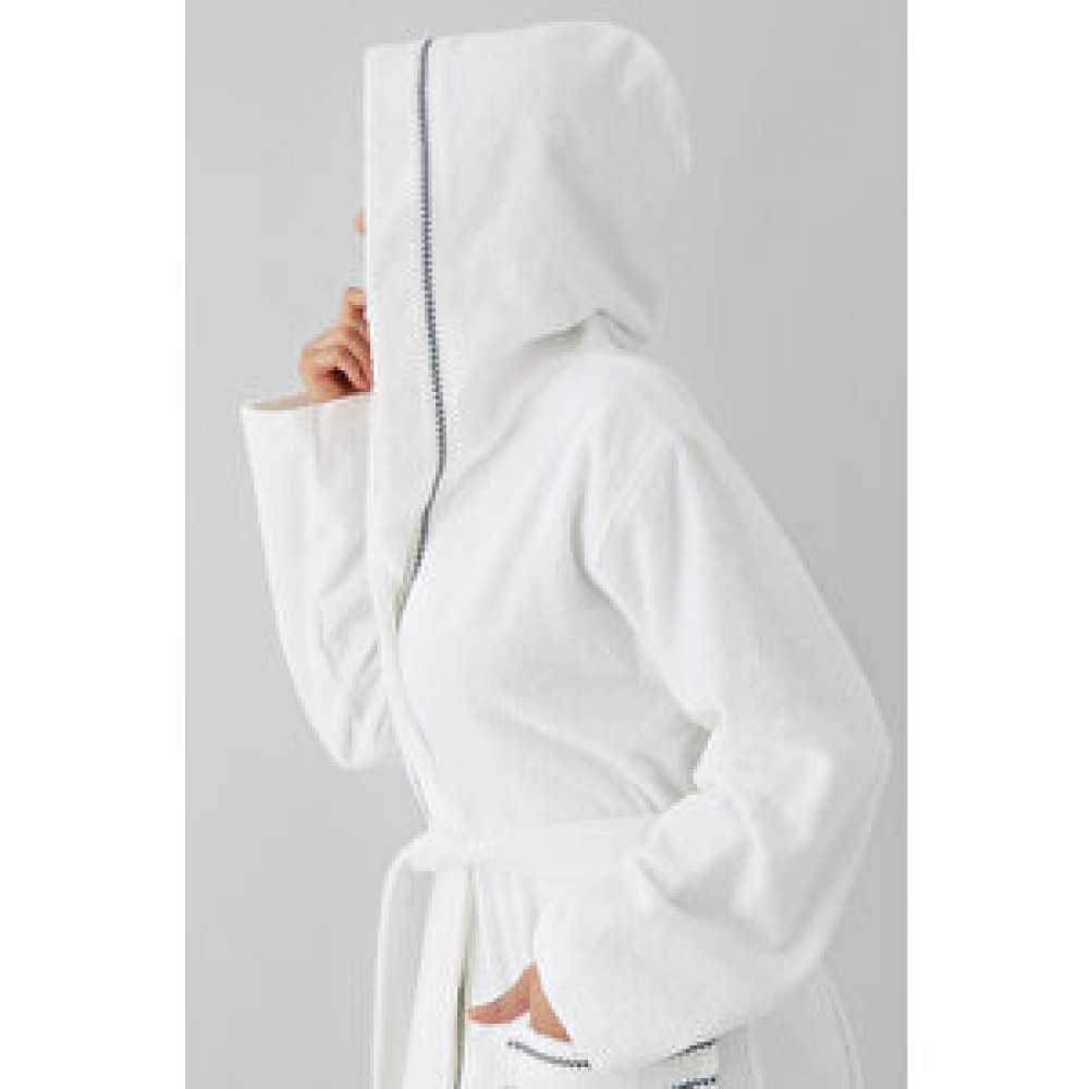 COTTO N MANIA Profundo Robe Cloud - Ekstra Yumusak, Modern Ve Özel Tasarım %100 Pamuk Unisex Kapüşonlu Bornoz 2XL Bornoz Fiyatı