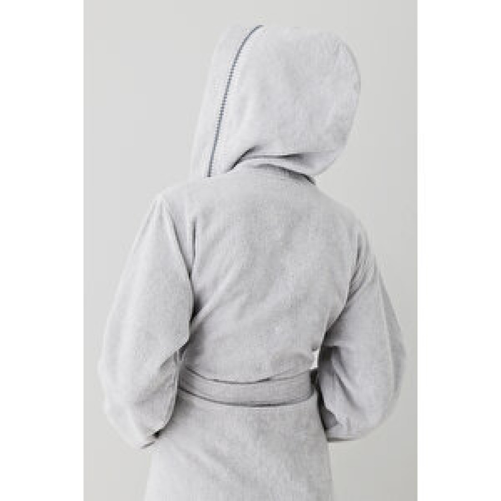 COTTO N MANIA Profundo Robe Fog - Ekstra Yumusak, Modern Ve Özel Tasarım %100 Pamuk Unisex Kapüşonlu Bornoz 2XL Bornoz Fiyatı