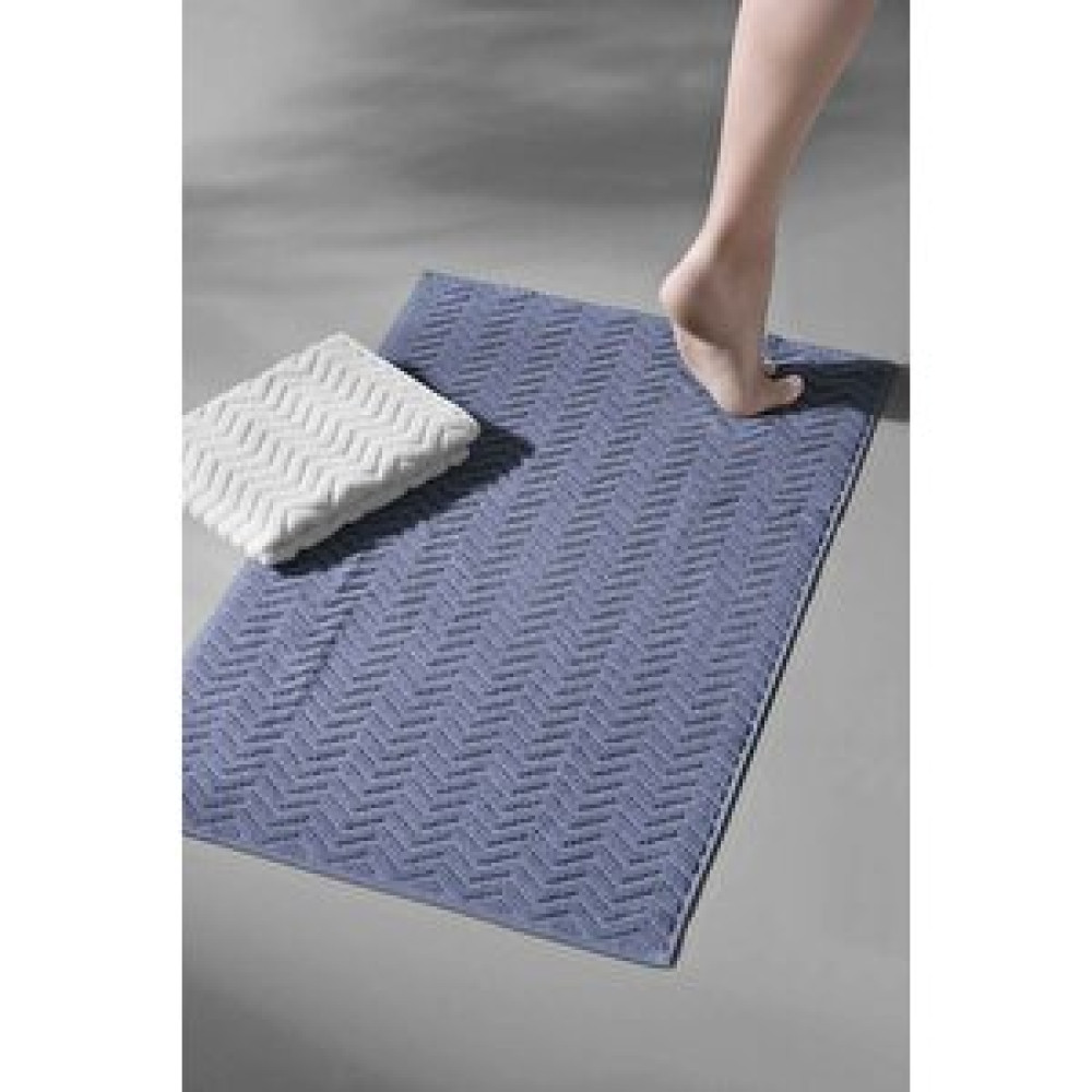 COTTO N MANIA Taffeta X Bathmat Sky - Ekstra Yumusak, Modern %100 Pamuk 50x75cm. Ayak Havlusu / Banyo Paspas Seti Banyo Halısı Fiyatı