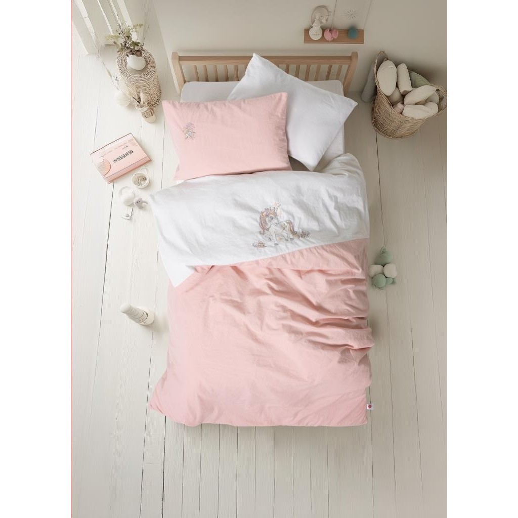 Cotton Box Cuddly Nakışlı Bebek Nevresim Takımı Bonic Beyaz - 100 x 150 cm Nevresim Takımı Fiyatı