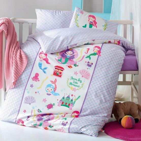 Cotton Box Deniz Kızı Lila Bebek Nevresim Takımı