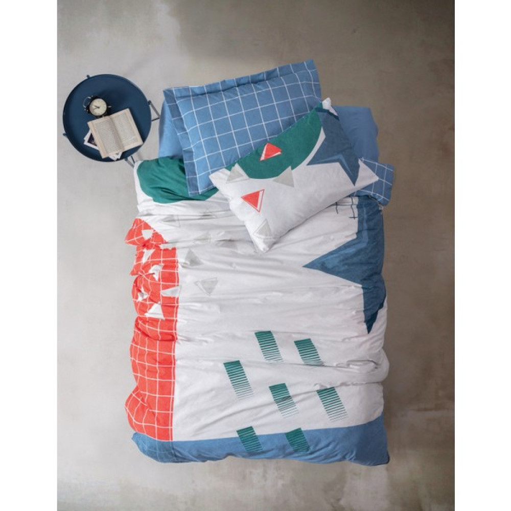 Cotton Box Genç Odası Tek Kişilik Lastikli Çarşaflı Nevresim Takımı Astral Denim - 160 x 220 cm - Renkli Bebek Nevresim Takımı Fiyatı