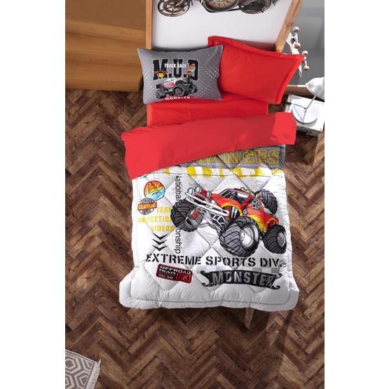 Cotton Box Junior Ranforce Monster Kırmızı Tek Kişilik Uyku Seti