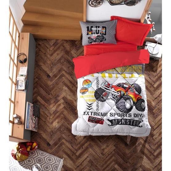 Cotton Box Junior Ranforce Monster Kırmızı Tek Kişilik Uyku Seti