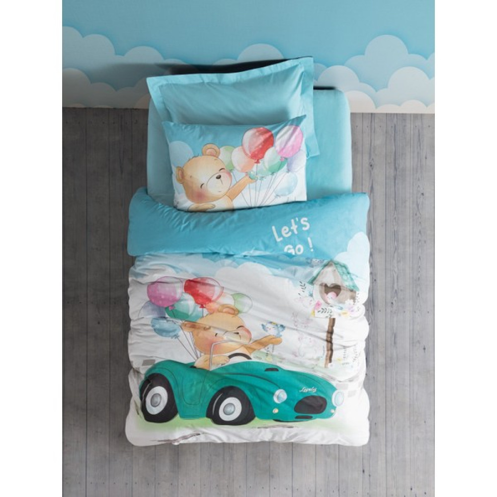 Cotton Box Junior Tek Kişilik Lastikli Çarşaflı Nevresim Takımı Buddy Mavi - 160 x 220 cm Bebek Nevresim Takımı Fiyatı
