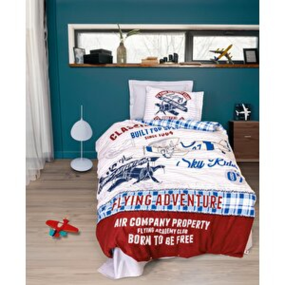 Cotton Box Junior Tek Kişilik Lastikli Çarşaflı Nevresim Takımı Flying Gri Nevresim Takımı Fiyatı
