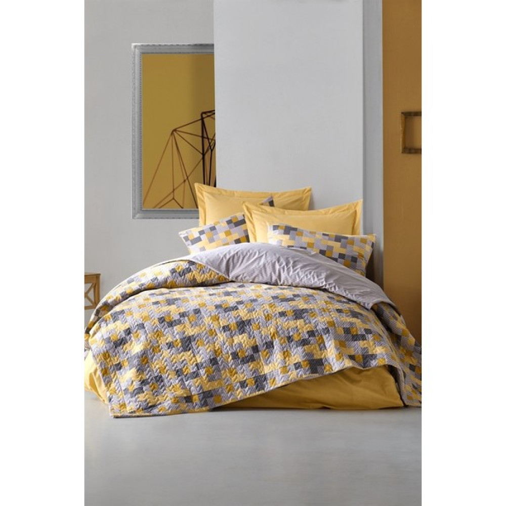 Cotton Box Minimal Serisi Çift Kişilik Complete Set - Elon Sarı - 240 x 260 cm Nevresim Takımı Fiyatı