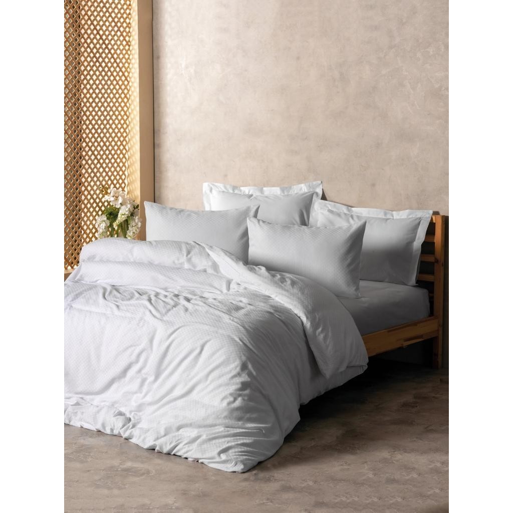Cotton Box Plain Plaid Çift Kişilik Nevresim Takımı Beyaz - Kiremit - 200 x 220 cm Nevresim Takımı Fiyatı
