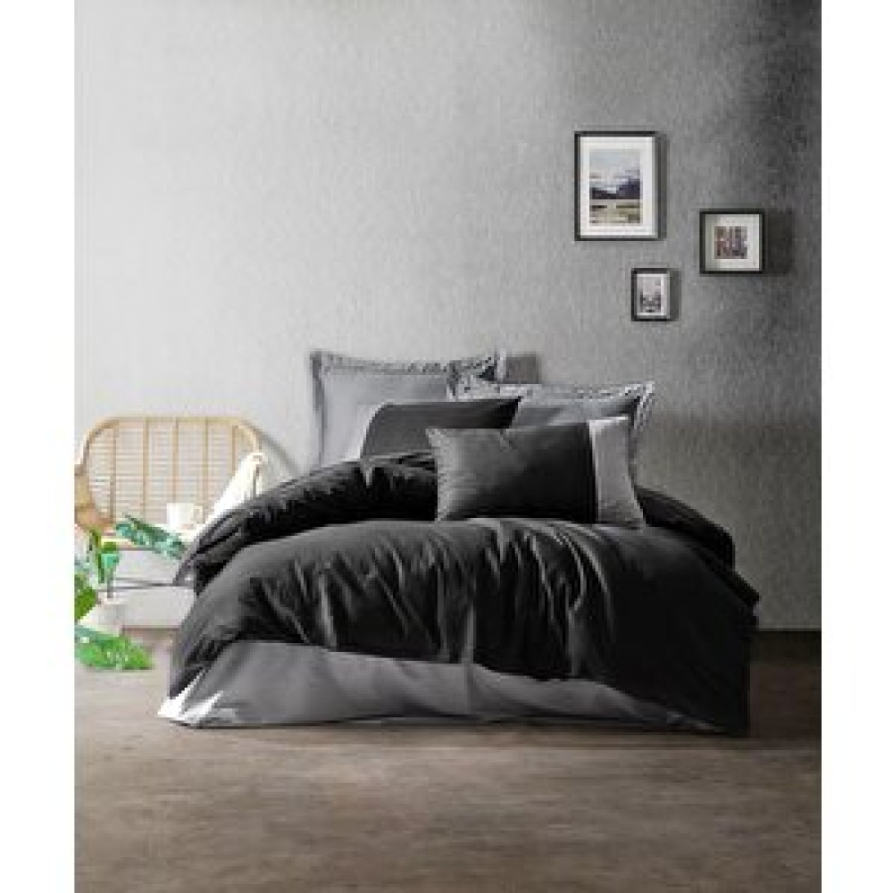 Cotton Box Plain Tek Kişilik Nevresim Takımı Siyah - Gri Nevresim Takımı Fiyatı