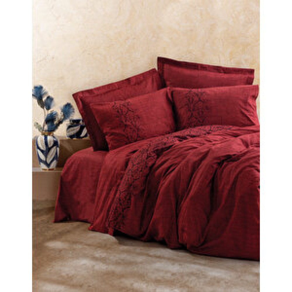 Cotton Box Plain Tek Kişilik Nevresim Takımı Sooty Bordo Nevresim Takımı Fiyatı