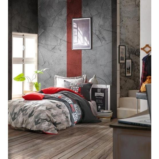 Cotton Box Rock Kırmızı Tek Kişilik Nevresim Takımı