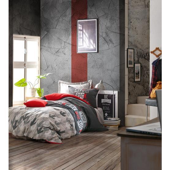 Cotton Box Rock Kırmızı Tek Kişilik Nevresim Takımı