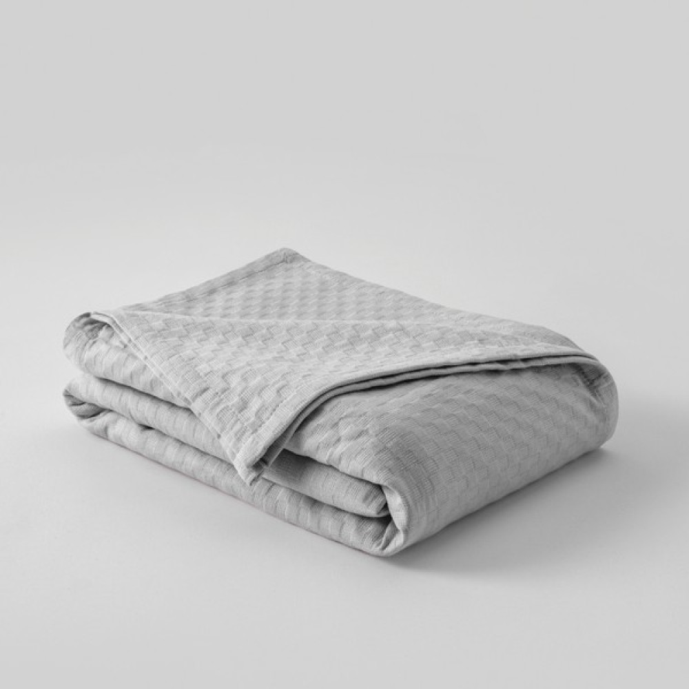 Cotton Box Tek Kişilik %100 Pamuklu Gri Kristal Desenli Pike 170X230 cm - 170 x 230 cm Pike & Pike Takımı Fiyatı