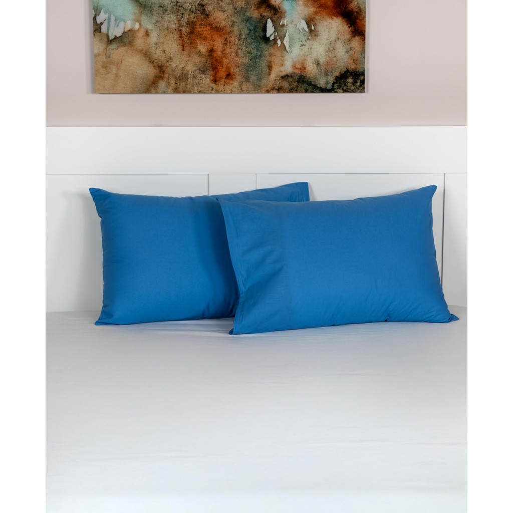 Cotton Collection 2li Yastık Kılıfı Mavi - Çok Renkli - 2’li Yastık Kılıfı Yastık Kılıfı Fiyatı