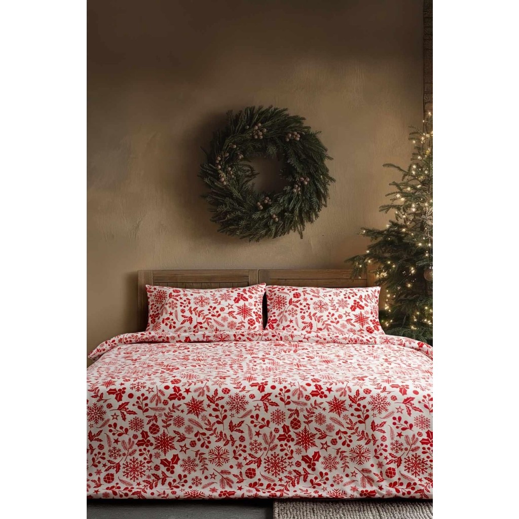 Cotton Collection Kışlık Pazen Çift Kişilik Nevresim Seti Floral - Gri - Beyaz - 200 x 220 cm Nevresim Takımı Fiyatı