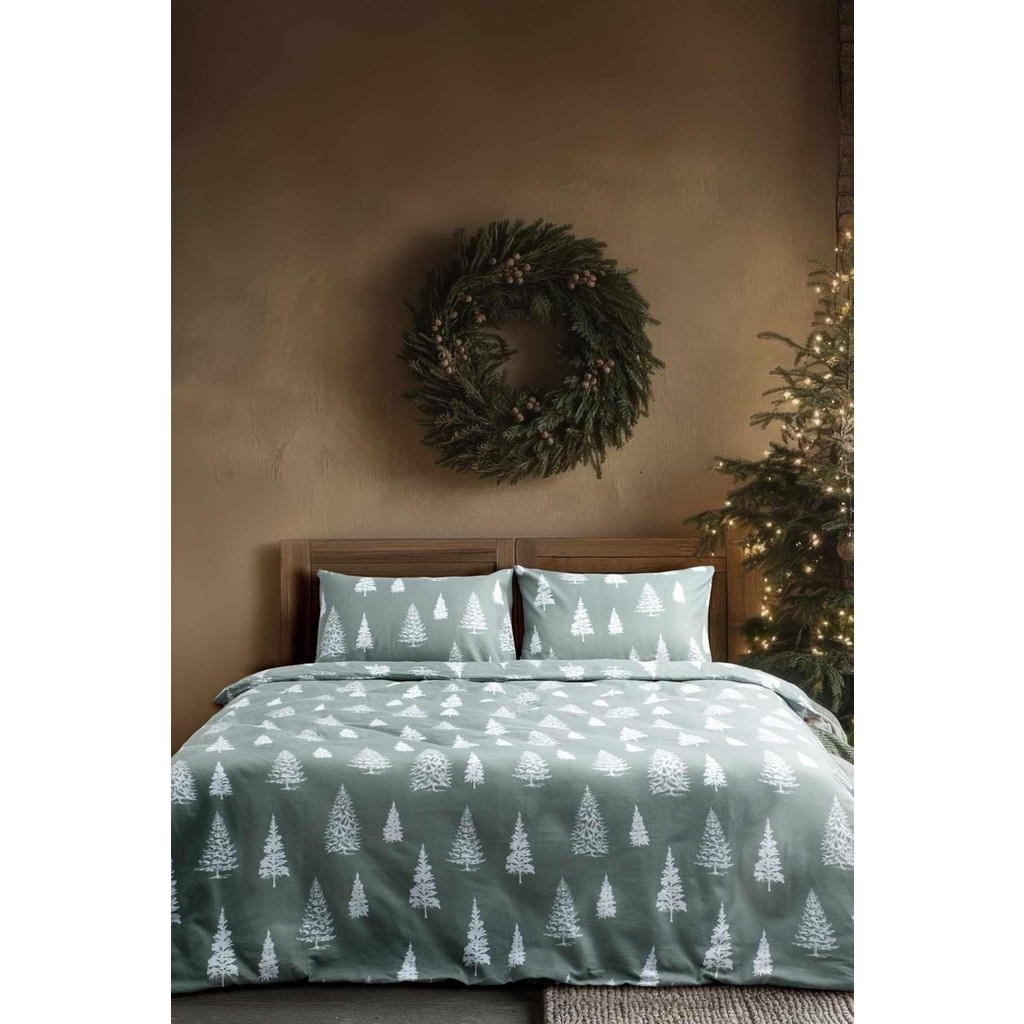 Cotton Collection Kışlık Pazen Tek Kişilik Nevresim Seti Evergreen - Renkli - 160 x 220 cm Nevresim Takımı Fiyatı