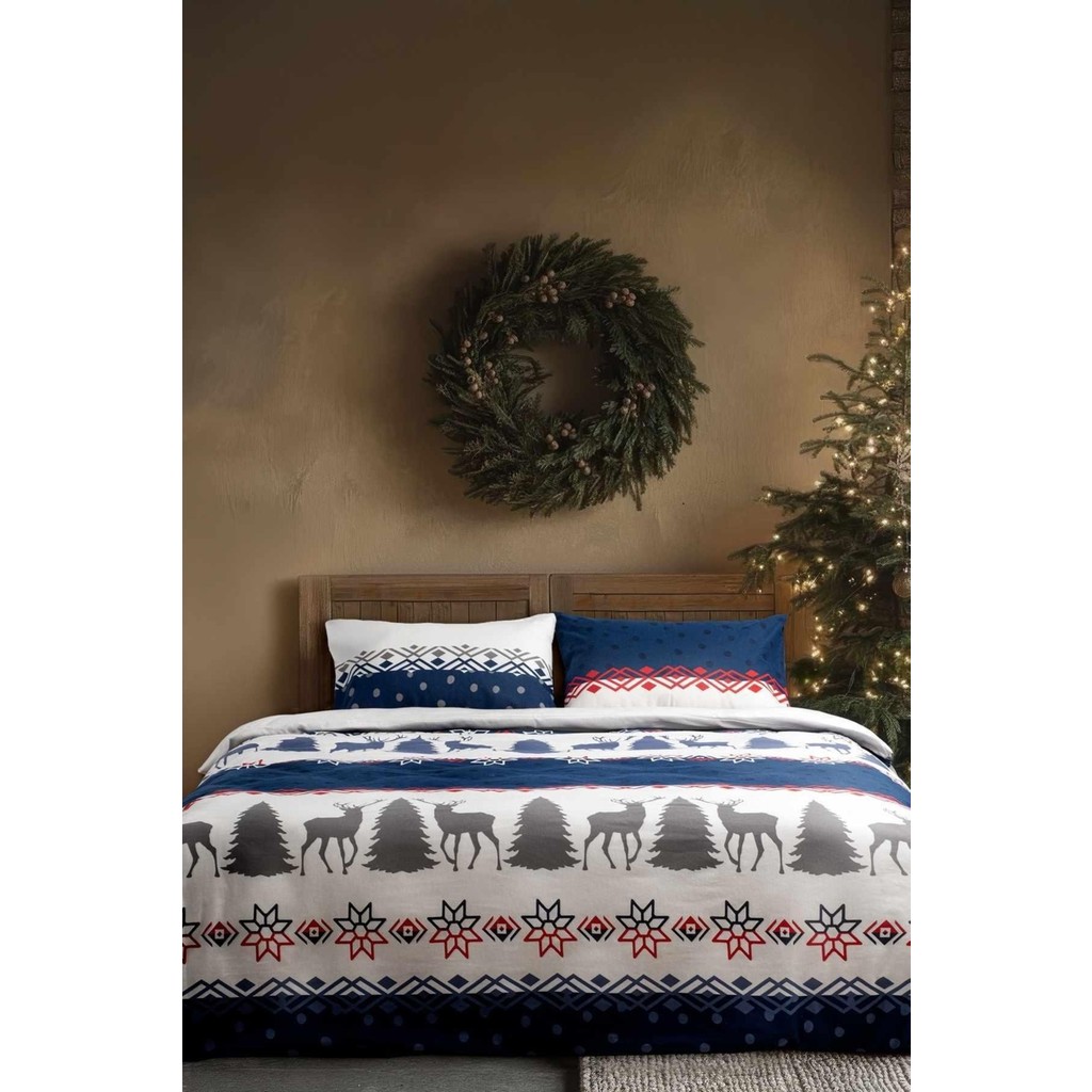 Cotton Collection Kışlık Pazen Tek Kişilik Nevresim Seti Winter - Renkli - 160 x 220 cm Nevresim Takımı Fiyatı