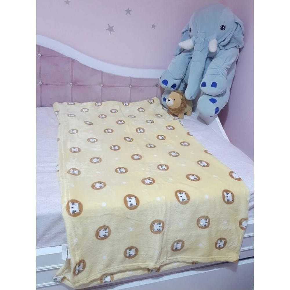 Cotton Crown Cotton Bebek Battaniyesi Flanel 120X140 cm Pamuklu Kaplan Çocuk Battaniyesi Peluş Kamp Battaniye Bebek Battaniyesi Fiyatı