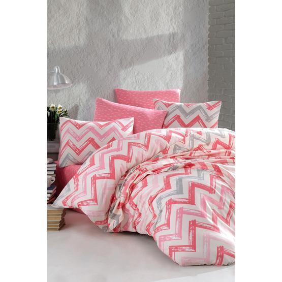 Cotton Life Chevron Pembe Tek Kişilik Pike Takımı