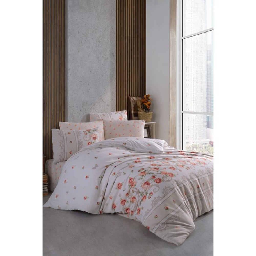 Cotton Life Çift Kişilik Nevresim Takımı - Rose Kahve - 200 x 220 cm Nevresim Takımı Fiyatı