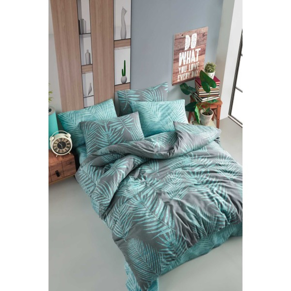 Cotton Life Fancy Çift Kişilik Nevresim Takımı - Palm Mint - 200 x 220 cm Nevresim Takımı Fiyatı