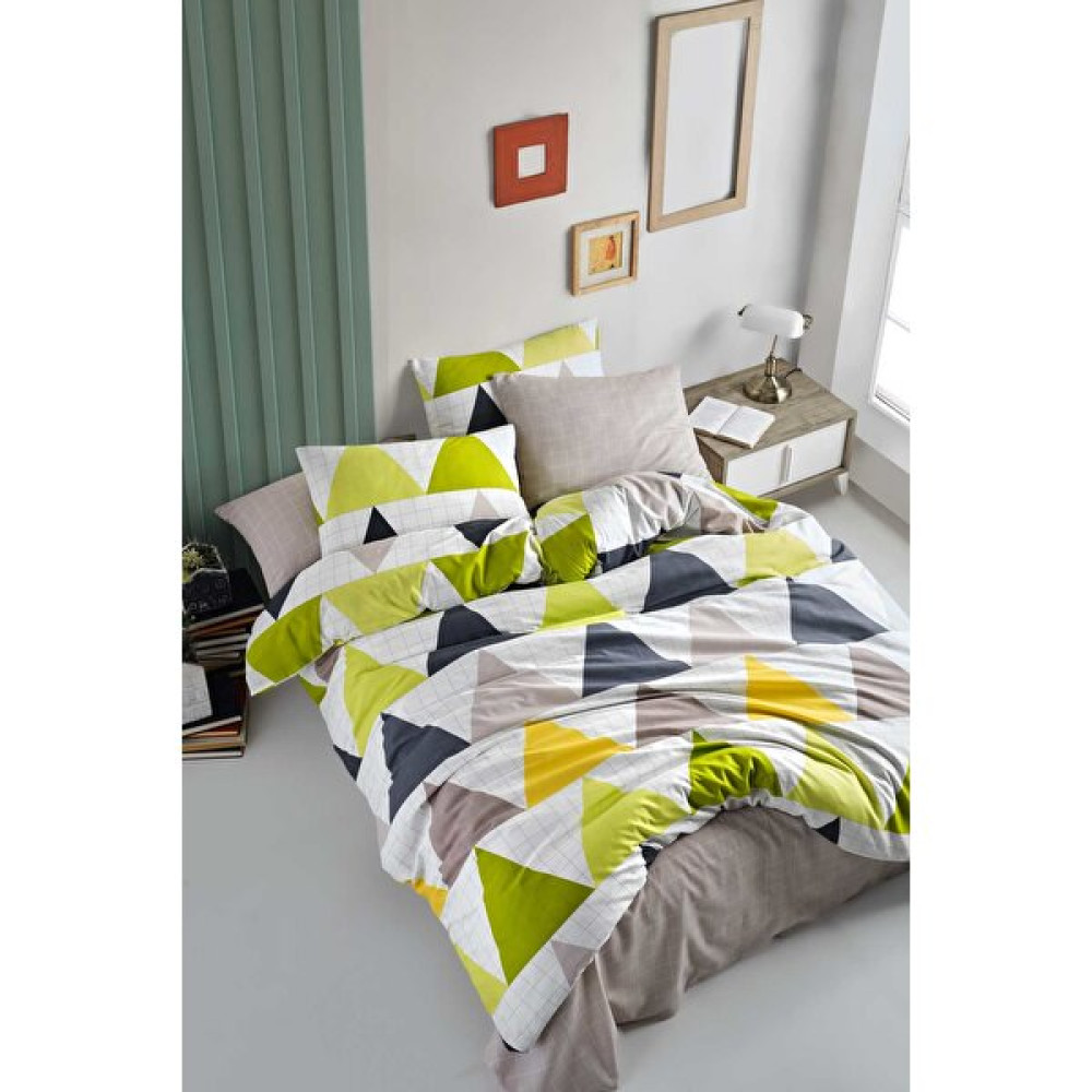 Cotton Life Fancy Tek Kişilik Nevresim Takımı - Mont Blanc Yeşil - 160 x 220 cm Nevresim Takımı Fiyatı