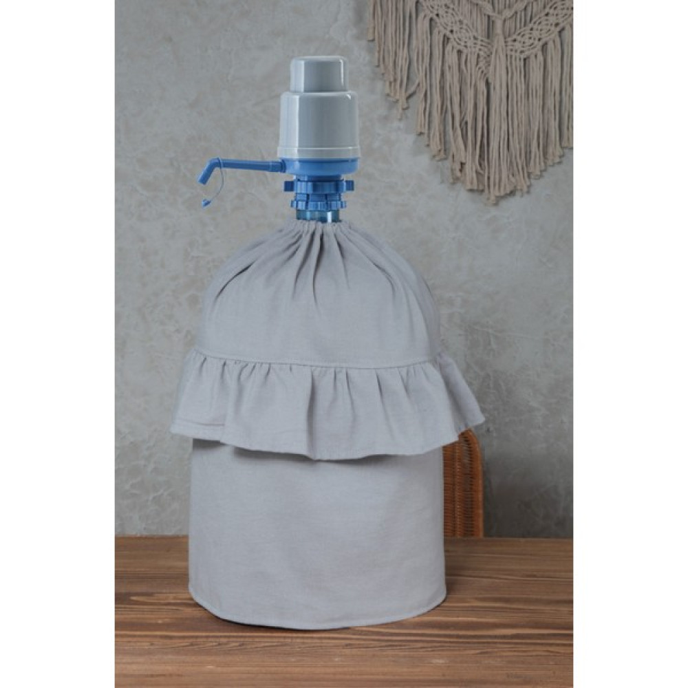 Cotton Maison Naturel Fırfırlı Damacana Kılıfı File Vintage Gri - 26x45 Cm - Krem Mutfak Gereçleri Fiyatı