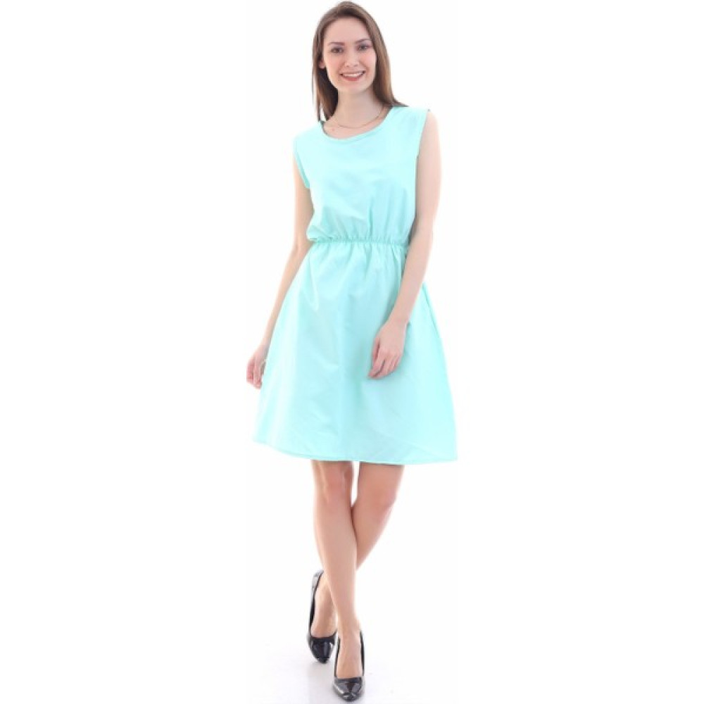 Cotton Mood 9315020 Dok.viskon Desenli Cepli Kolsuz Elbise Mınt Elbise Fiyatı