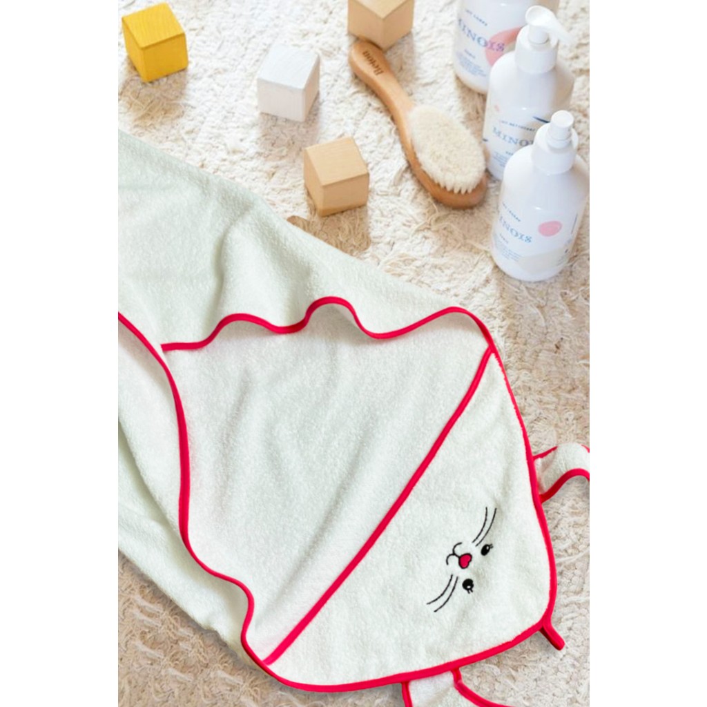 Cotton Therapy Tavşan Kapşonlu Kundak 100X100 cm Pamuklu Bebek Havlusu Bebek Havlusu Fiyatı