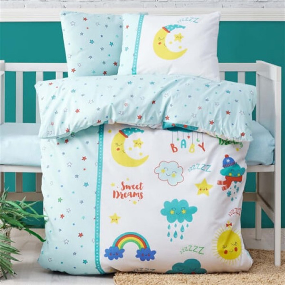 Cottonbox Bebek Nevresim Takımı Tatlı Rüyalar Mint - 120 x 150 cm Bebek Nevresim Takımı Fiyatı