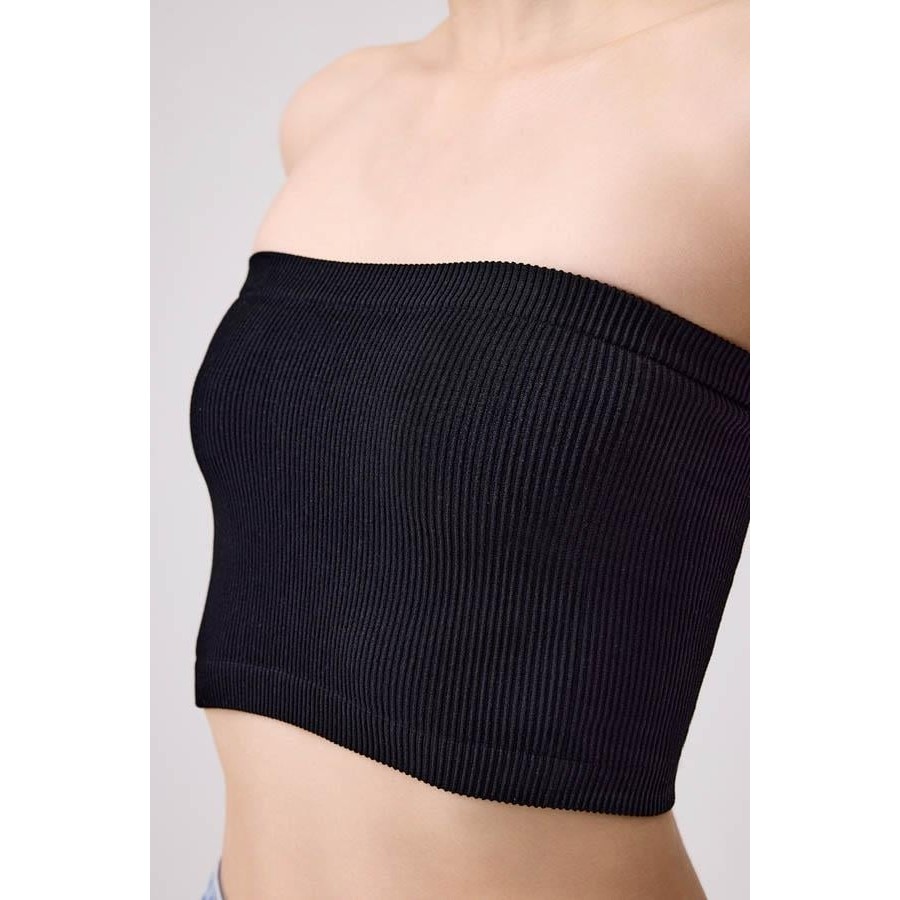 Cottonhill Beauty Cottonhill Premium - Kadın Siyah Seamless Straplez Crop Top Büstiyer Sütyen Fiyatı
