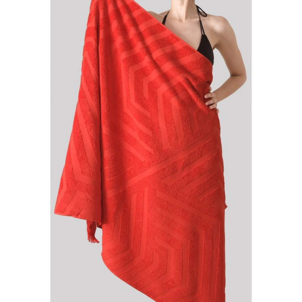 Cottonmania Ceu Coral - Yeni Yaz Trendi 100 x 180 Cm Premium Pla - Kırmızı - 100 × 180 cm Plaj Havlusu Fiyatı