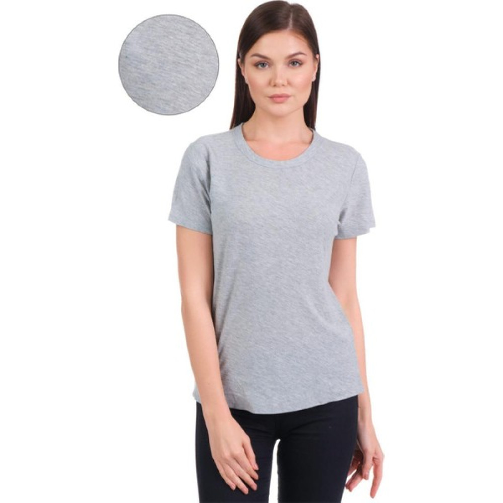 COTTONY PURE Gri Bisiklet Yaka Organik Pamuklu Tişört Bayan T-shirt Fiyatı