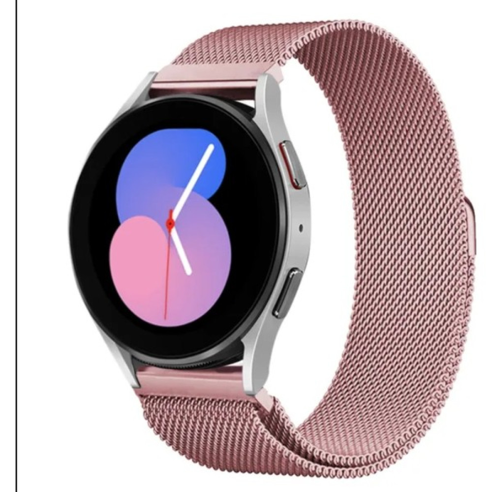 Cover Center Samsung Galaxy Watch 5 40 mm Uyumlu Mıknatıslı Metal Hasır Kordon - Rose Pink Giyilebilir Teknoloji Aksesuarları Fiyatı