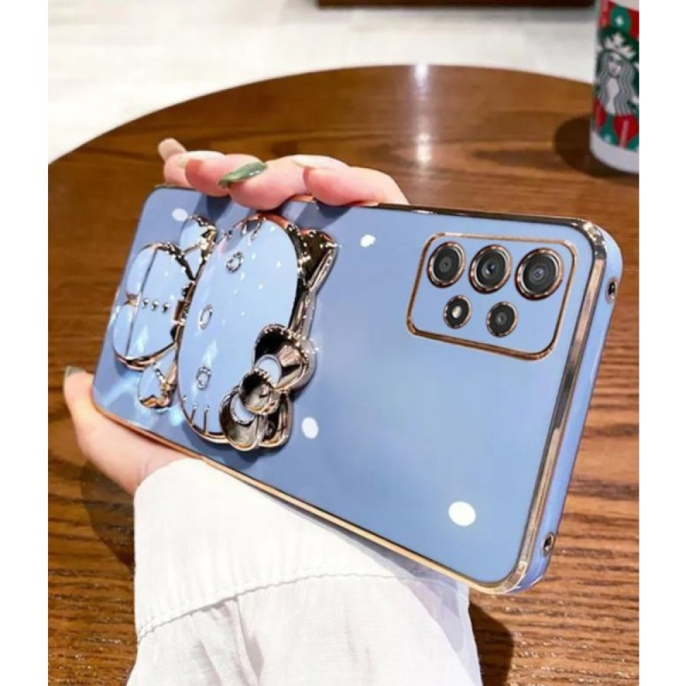 Cover Center Xiaomi Redmi Note 12 Pro 4g Kılıf Hello Kitty Standı Sevimli Parlak Gold Kenarlı Tam Koruma 3D Karakter - Mavi Cep Telefonu Kılıfı Fiyatı