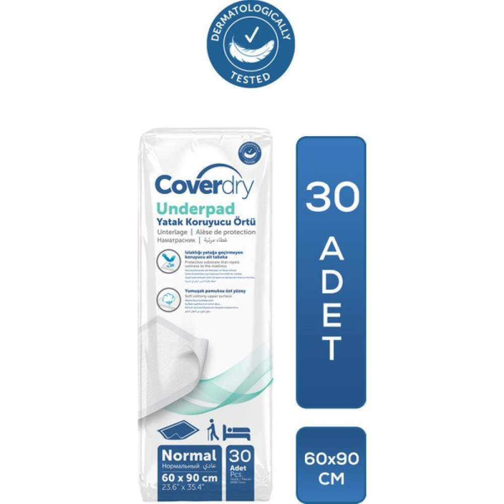 Coverdry 60 x 90 Yatak Koruyucu Örtü 3x 10 30'lu - 60 x 90 cm Alez / Yatak Koruyucu Fiyatı