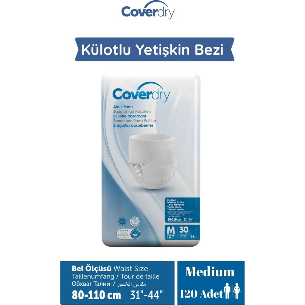 Coverdry Külotlu Yetişkin Hasta Bezi Medium 120 Adet - Beyaz - M SSD / Solid State Drive Fiyatı