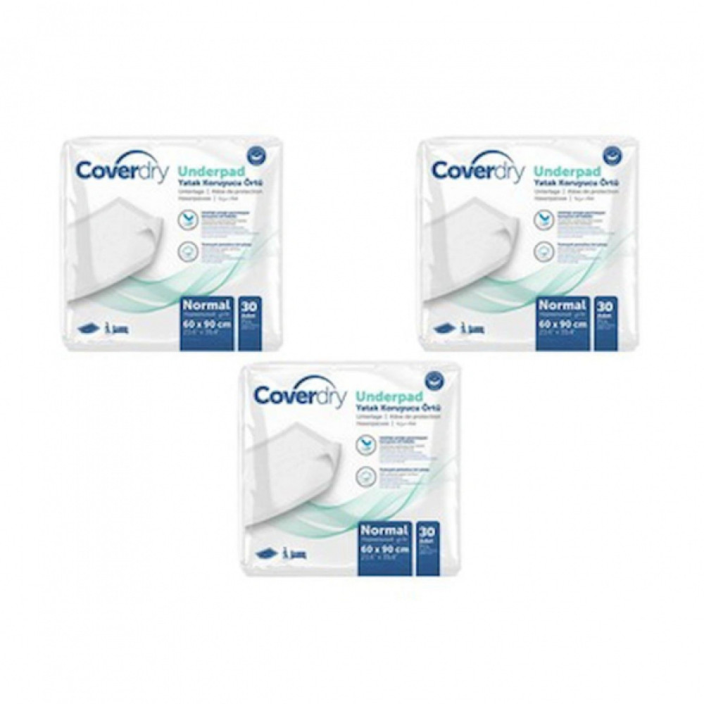 Coverdry Yatak Koruyucu Ortu 60-90 Cm 30Lu 3 Paket  90 Adet Medikal Ürünler Fiyatı