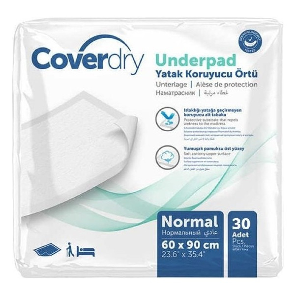 Coverdry Yatak Koruyucu Örtü Alez 60X90 cm 6 Paket 180 Adet - 60 x 90 cm Alez / Yatak Koruyucu Fiyatı