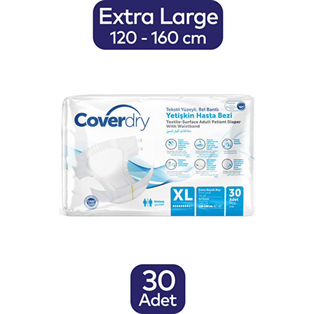 Coverdry Yetişkin Hasta Bezi Xl 30'lu - Beyaz Hasta Bezleri ve Temizliği Fiyatı